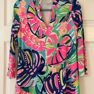Lilly Pulitzer Colorful Floral Dress UPF 50